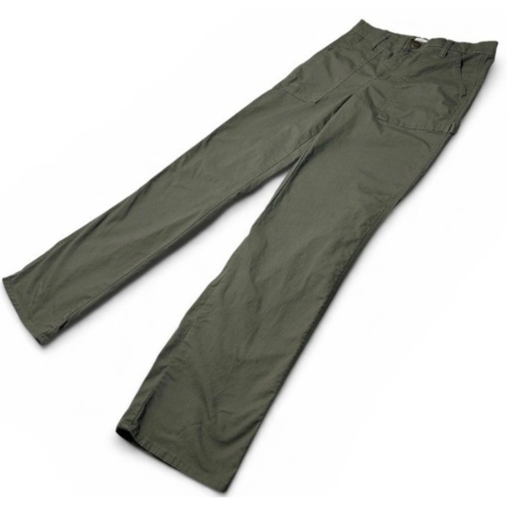 Lee Worker Wear Women's Utility Cargo Pants Size 4 Olive Green Wide Leg Stretch